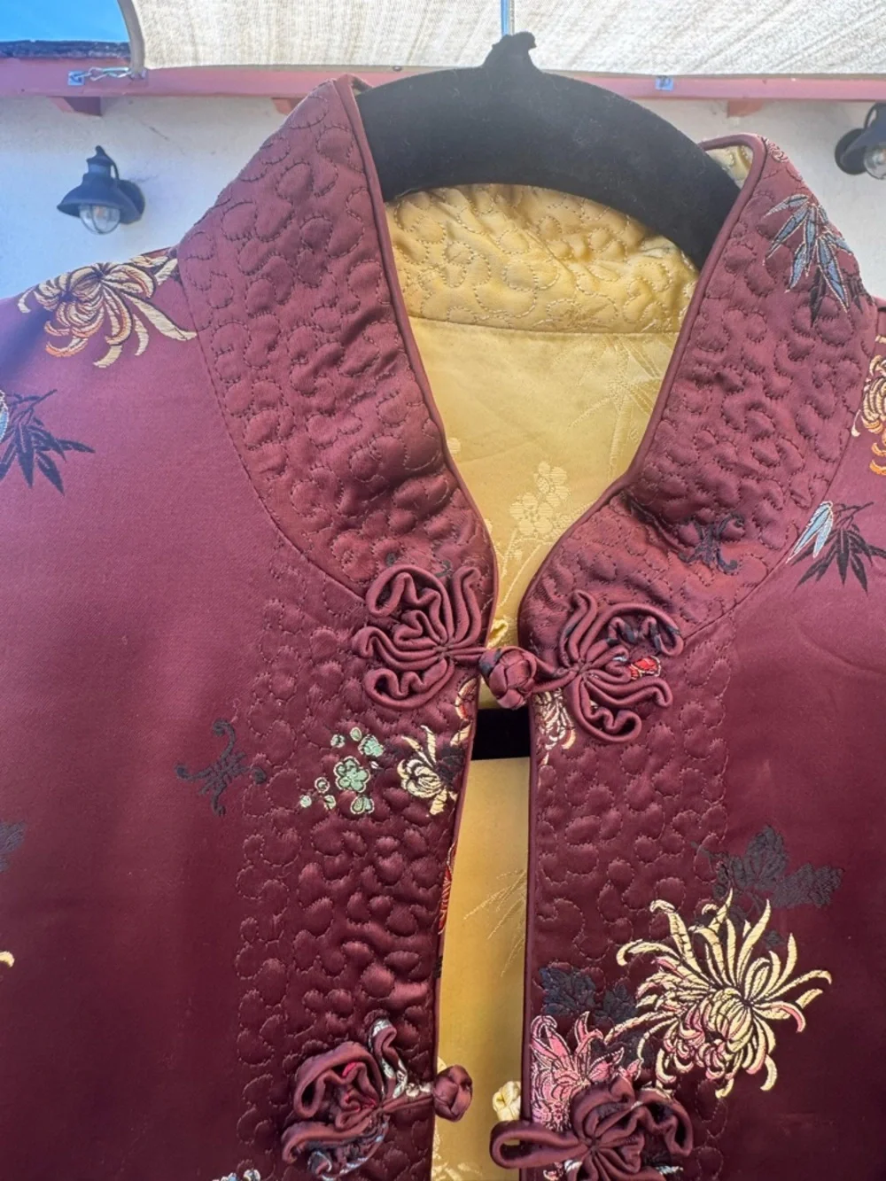 Mandarin jacket silk peony brand - Picture 4 of 9
